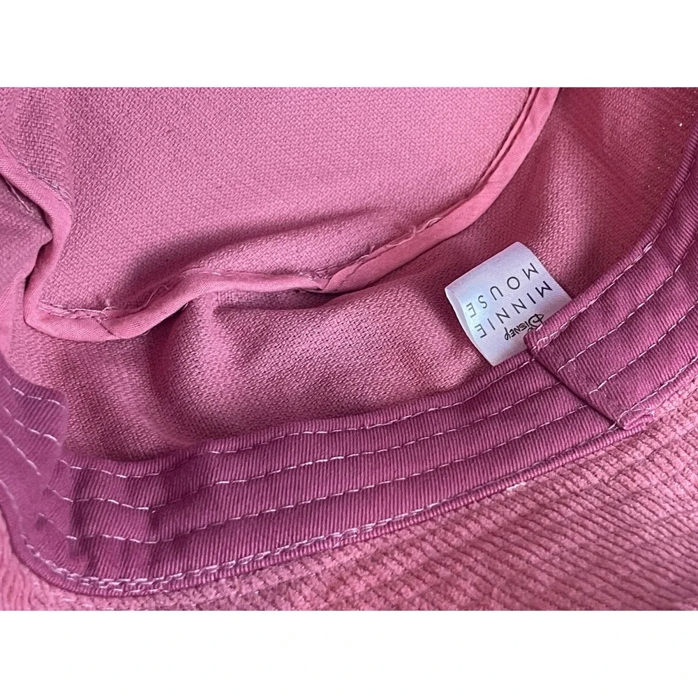 00420 - Disney Minnie Mouse Mauve/Pink Corduroy Bucket Hat Kids‎ S/M Embroidered